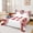 White Red H, variant on Feelyou Patriotic Baseball Letter G Twin Sheets for Boys, USA Flag Sport Bedding, Red White Blue, 3-Piece, 1 Flat Sheet, 1 Fitted Sheet and 1 Pillowcase