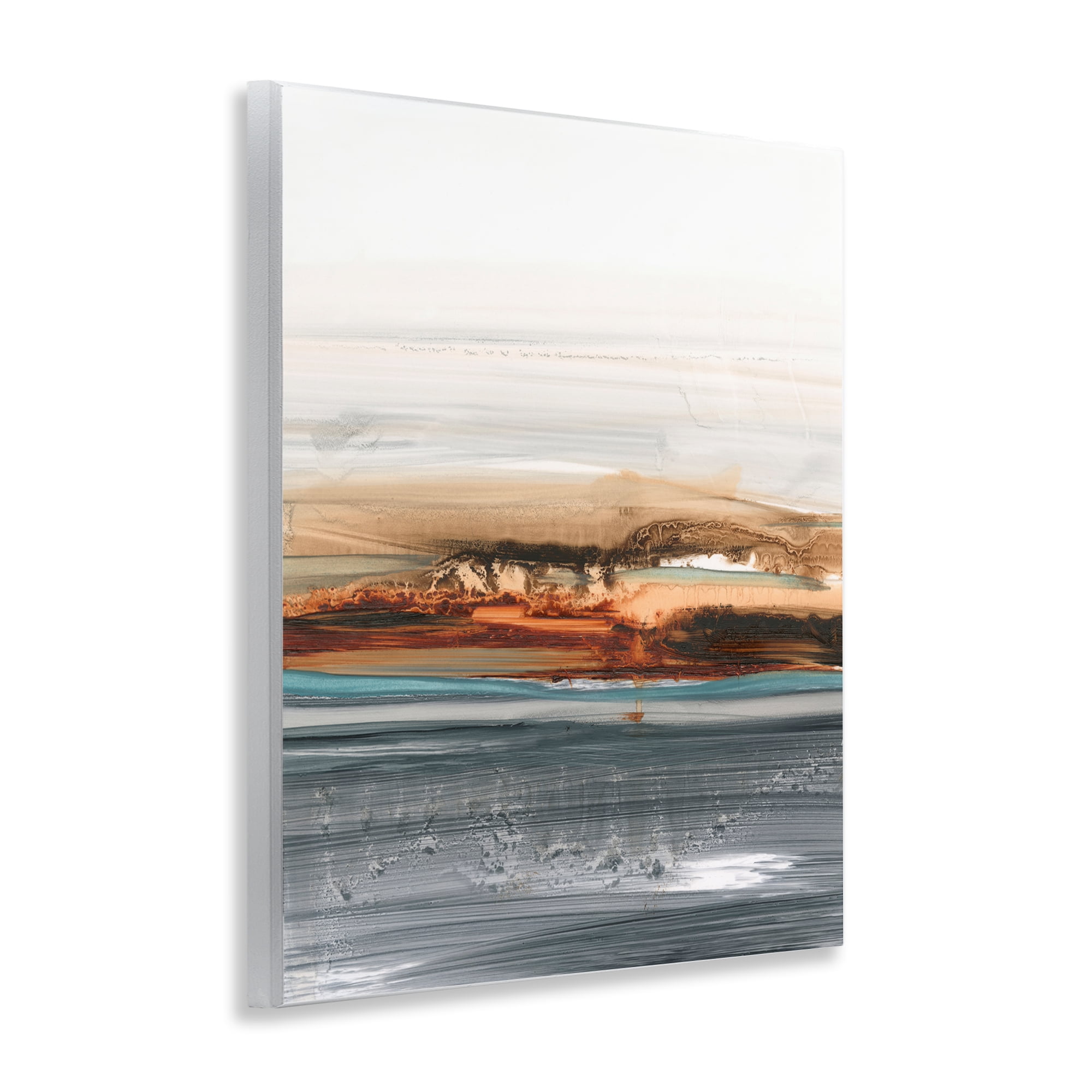 Stupell Industries Abstract Paint Streaked Sea Abstract Painting Unframed Art Print Wall Art, 11 x 14