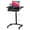 Black,15.7"D x 23.7"W x33.5"H,Rectangular, variant on Rolling Desk with Drawers, Adjustable Height Laptop Cart on Wheels - Small Mobile Computer Desk for Home Office, Portable Bedside Table, 60lbs Capacity, White