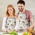 thumbnail image 5 of White Buffalo Pattern Apron-Garden Aprons for Women with Pockets-Cotton Linen Waterproof Kitchen Cooking Gardening Aprons Adjustable for Kitchen,Cooking,BBQ and Salon 33x27 Inch, 5 of 7