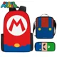 thumbnail image 4 of Nouveau ensemble de trois pièces de sac à dos de dessin animé Marios pour les élèves du primaire et du secondaire, sac à dos à bandoulière, trousse à crayons, 4 of 4
