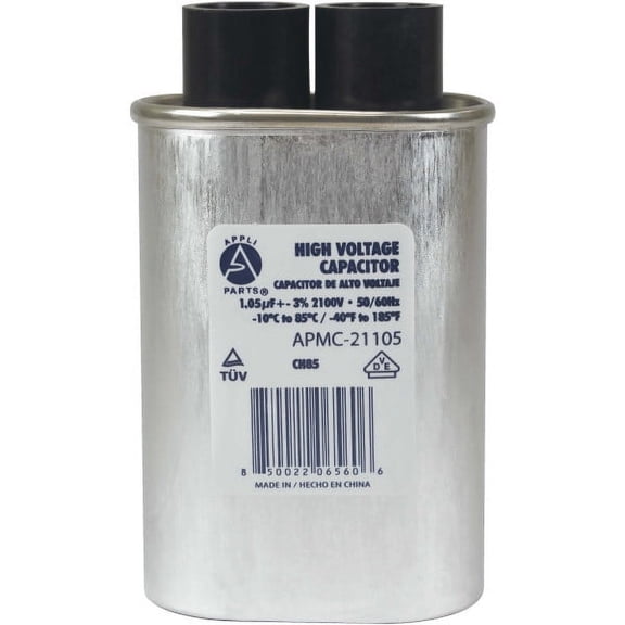 Appli Parts APMC-21105 1.05uf mfd (microfarads) High Voltage Microwave capacitor 2100V 50/60Hz CH85 21105 Universal Replacement for Multiple Brands NO PCB
