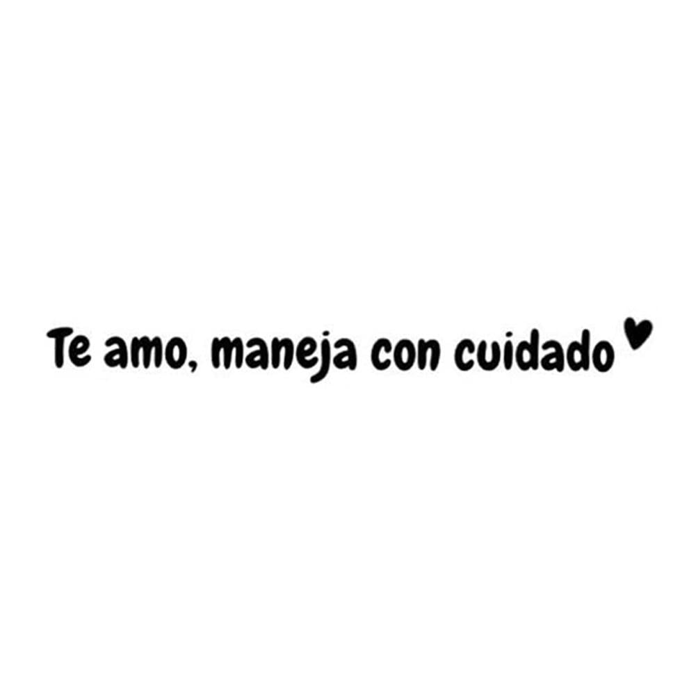 Te amo maneja con cuidado Inspirational Message Decal in Spanish, Black Vinyl Safety Message Sticker for Rearview Mirror, I Love You Drive Safe Motivational Car Stickers, Waterproof Car Decals Gifts