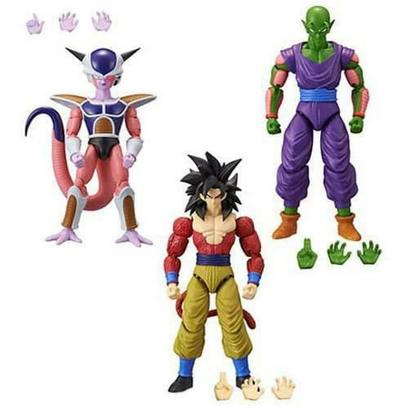 Dragon Ball Dragon Stars Series 9 Super Siayan 4 Son Goku, Piccolo & 1st Form Frieza Set of 3 Action Figures (Build-a-Figure)