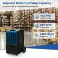 thumbnail image 2 of Costway 163 Pints Commercial Dehumidifier with Pump & Drain Hose Heavy Duty Dehumidifier Blue, 2 of 9