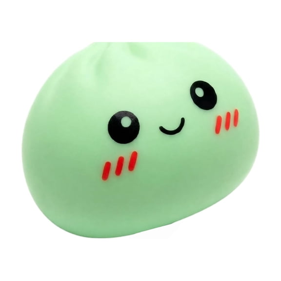 Light Green Squishy Dumpling Squeeze Toy with Slow Rising Relaxation, 1.8 Inch, for Kids and Adults, Sensory Squeeze Toy