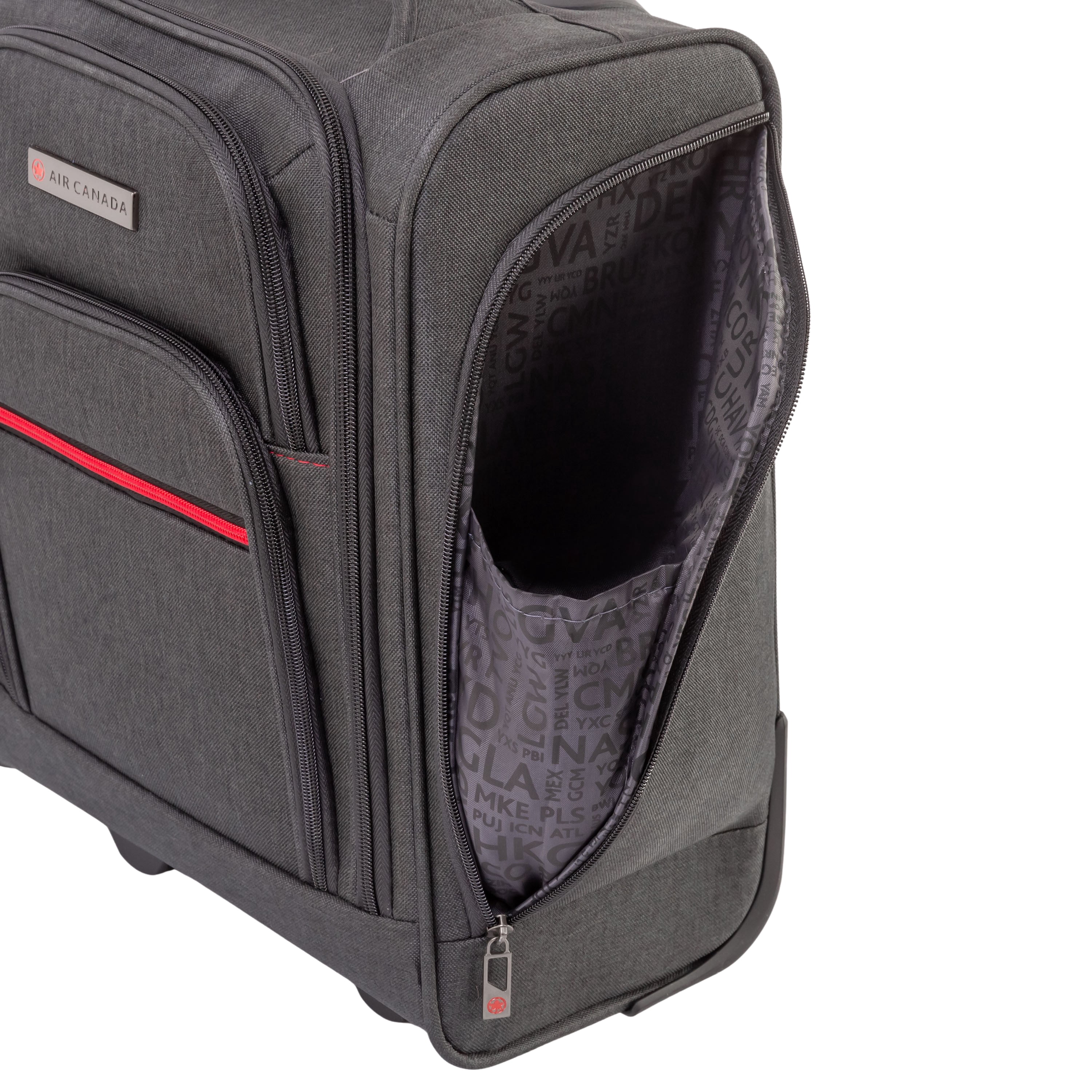 Air Canada Indigo Lite Collection 16-Inch Softside Underseat Luggage, Lightweight Carry-On Suitcase for Travel