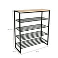 thumbnail image 5 of Better Homes & Gardens Jace 5-Tier Shoe Rack, Metal Steel, 15 Pairs of Shoes, Multi-Functional, 5 of 8