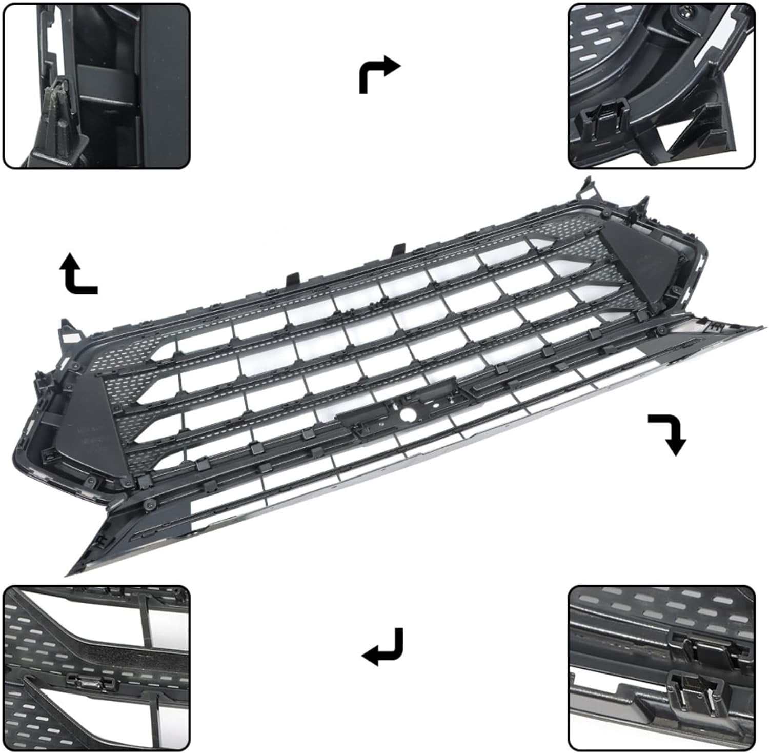 LABLT Black Front Upper Grille 84924280 Replacement for 2018