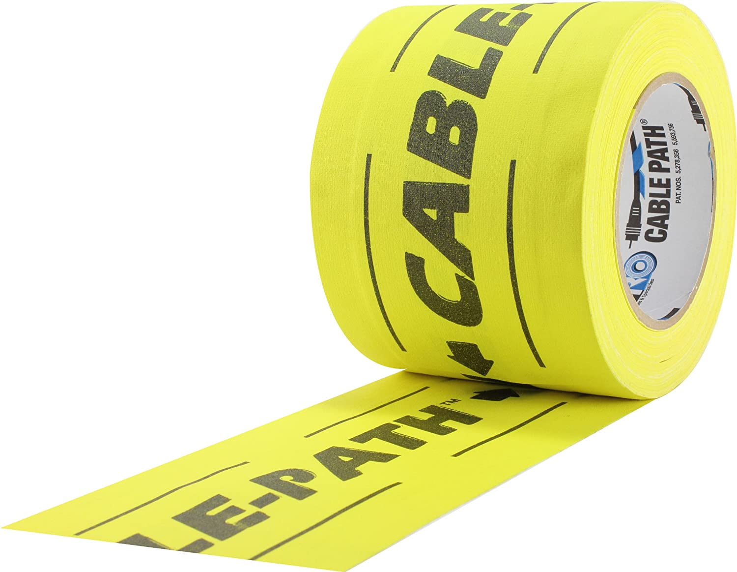 Protapes Gaffer's Tape,Black/Yellow,6inx30 yd, Cable Path
