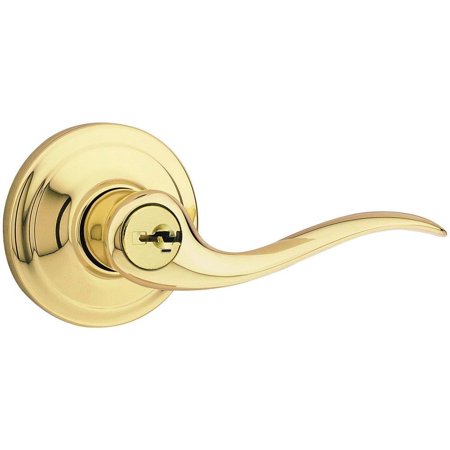 740TNL 3 SMT 6AL RCS 97402-657 Tustin Keyed Entry Lever Featuring Smart Key, Polished Brass, For use on exterior doors where keyed entry and security is needed By