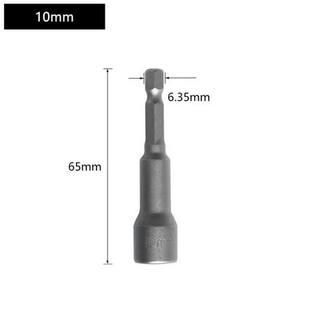 

65Mm Long 5.5-19Mm Hexagon Nut Driver Drill Bit Socket Wrench Extension Sleeve