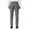 thumbnail image 3 of NOMADIC NOOK Men's Dress Plaid Trousers Slim Fit Flat Front Pants with Pockets 2 Pack, 3 of 6