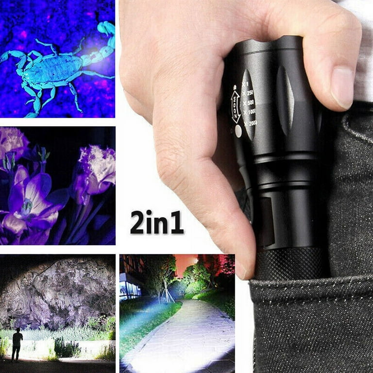 TNATRA 365nm & 395nm Ultraviolet Flashlight Blacklight,2 In 1 LED UV - Foto 6