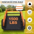 thumbnail image 6 of Lumiparty 1500LB Heavy Duty Steel ATV Dump Trailer, 15 Cu.Ft Pull Behind Utility Trailer, All-Terrain Tires for Garden/Yard/Lawn, Black & Orange, 6 of 8