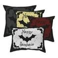 thumbnail image 2 of Throw Pillow Happy Samhain Bats, 2 of 5