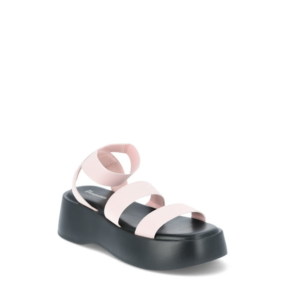 No Boundaries Women's Elastic Banded Platform Sandals