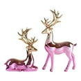 thumbnail image 2 of 2Pcs Reindeer Figurines Resin, Nordic Elk Deer Statues for Xmas Tabletop Decor, Living Room Bookcase Centerpiece Christmas Decoration, 2 of 5