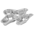 thumbnail image 3 of Miangastore Assiettes pour Enfants en Acier Inoxydable Assiette Compartimentée Argent 1 Ensemble 30x26 cm, 3 of 8