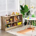 thumbnail image 2 of MAT EXPERT Toy Storage Organizer, 5-Section Display Shelf Cabinet for Organizing Books & Toys, 2-Tier Open Wooden Daycare Kids Bookshelf for Classroom, Playroom, Nursery & Kindergarten (Natural), 2 of 16