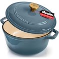thumbnail image 1 of Olla de hierro fundido MUELLER HOME de 4,5 qt apta para horno, azul, 1 of 5