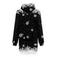 thumbnail image 5 of Fiaer Womens Sweatshirts Dress Christmas Hoodie Reindeer Printed Oversized Long Sleeve Trendy Comfort Tops with Pocket Black XXL, 5 of 5