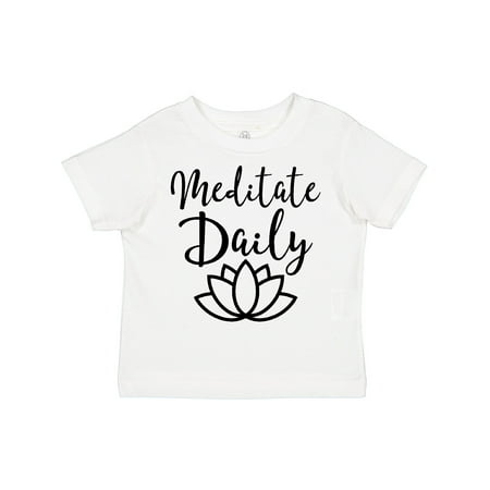 

Inktastic Meditation Yoga Meditate Daily Resolution Gift Toddler Boy or Toddler Girl T-Shirt