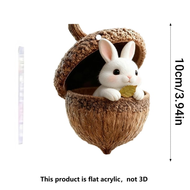 Adorno navideño de animales del bosque | Colgante de decoración navideña de 10 cm | Adorno de criaturas del bosque para decorar el árbol | Regalo festivo para la decoración navideña del hogar