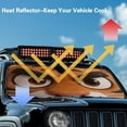 thumbnail image 5 of Uorisanigo Windshield Sun Shade for Jeep Wrangler JK JKU JL JLU 1997-2023 & Jeep Gladiator JT 2020-2023 Accessories, Front Window Tiger Eyes Print Sun Shade Blocks UV Rays Keep Your Car Cooler, 5 of 7