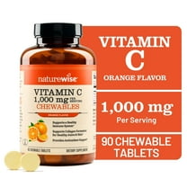 NatureWise Extra Strength Vitamin C 1000mg - Non-GMO 90 Chewable Tablets[45-Day Supply]