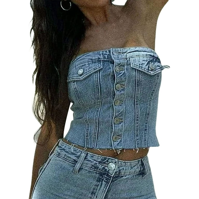 Walmart womens denim clearance vest