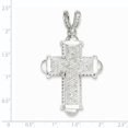 thumbnail image 2 of 14k White Gold Diamond Cross Pendant XP3305AA (58mm x 33mm), 2 of 2