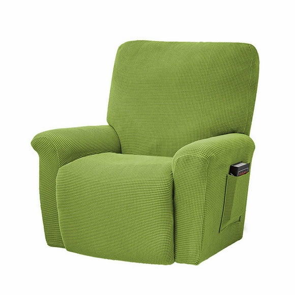 MOQIN Velvet Stretch Recliner Couch Covers 4-Pieces Style Recliner Chair Covers Recliner Cover for Reclining Chair Slipcovers Feature Non Slip Form Fitted Thick Soft Washable