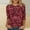 02 Red, variant on YueHuiYing Womens Sparkly Sequin Tops 3/4 Sleeve Glitter Party Dressy Blouse,V-Neck Disco Evening Club Concert Shirt