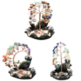 thumbnail image 1 of Quemador de incienso de dinero con piedra de cristal de árbol, curación de reflujo de 7 chakras (vertical), 1 of 7
