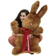 thumbnail image 5 of Giant Stuffed Brown Bunny 42 Inch Soft American Made Plush Rabbit Made in USA America, 5 of 7