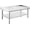 Without casters, variant on Stainless Steel Grill Stand Table - 36 x 30 x 24 Inch Equipment Workstation with Edge Baffle Adjustable Legs and Dual Shelves