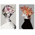 thumbnail image 1 of Cuadro decorativo 2x Flores Mujer Pintura Arte de Cartel Pintura al Sin marco Decoración para la decoración para hogar Dormitorio Fanmusic Cuadro decorativo, 1 of 7