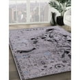 thumbnail image 2 of Ahgly Company Indoor Square Mid-Century Modern Purple Oriental Area Rugs, 5' Square, 2 of 6