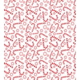 thumbnail image 3 of Candy Cane Queen Size Duvet Cover Set, Illustration of Xmas Themed Figures Traditional Candies and Stars Seasonal, Decorative 3 Piece Bedding Set with 2 Pillow Shams, Vermilion White, by Ambesonne, 3 of 3
