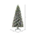 thumbnail image 3 of Vickerman 9' x 51" Flocked Jackson Pine Artificial Pre-Lit Christmas Tree, Multi-Colored Lights., 3 of 6