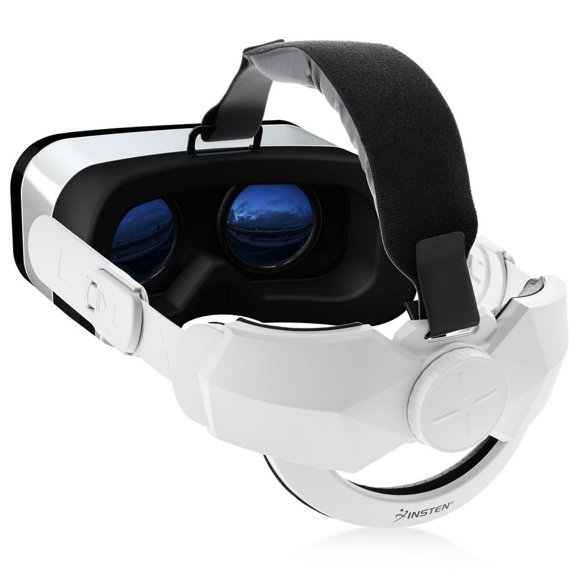 YOPTOP Head Strap For Oculus Quest 2 VR Headset Replacement For Elite Headband Enhanced Support and Reduce Head Pressure Adjustable Band with Cushion Pad Balance Weight Design,white,none