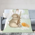 thumbnail image 1 of ZICANCN Anti-Pilling Flannel Bed Throw Blankets Bunny Rabbit , Couch Ultra Soft Micro Fleece Sofa Bed Camping Travel Blanket for Adults 60"x50", 1 of 8