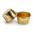 thumbnail image 1 of 50 Pieces  Muffin Cups Aluminum Foil Cake Cupcake Liners Wrapper Tools Tray Cooking Bakeware Kitchen Bakery Wedding Golden, 1 of 8