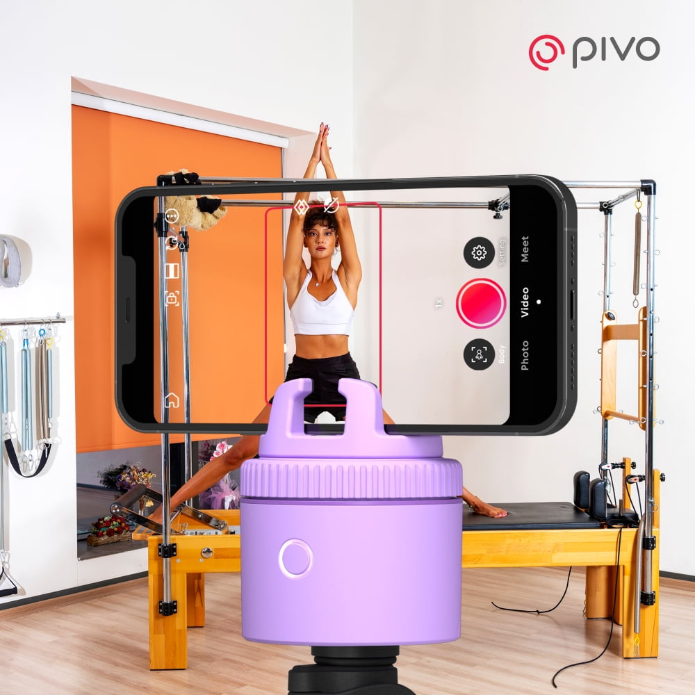 Pivo Pod Lite Auto Face Tracking Phone Holder, 360° Rotation, Handsfree  Video Recording - Purple