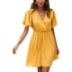 thumbnail image 3 of Sunloudy Vestido casual de manga corta para mujer, a la moda, estampado de puntos, cuello en V, cintura alta, vestido de gasa Sunloudy S M L XL, 3 of 8
