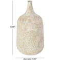 thumbnail image 4 of DecMode 15" Handmade Antique Style Distressed Beige Metal Vase, 4 of 10