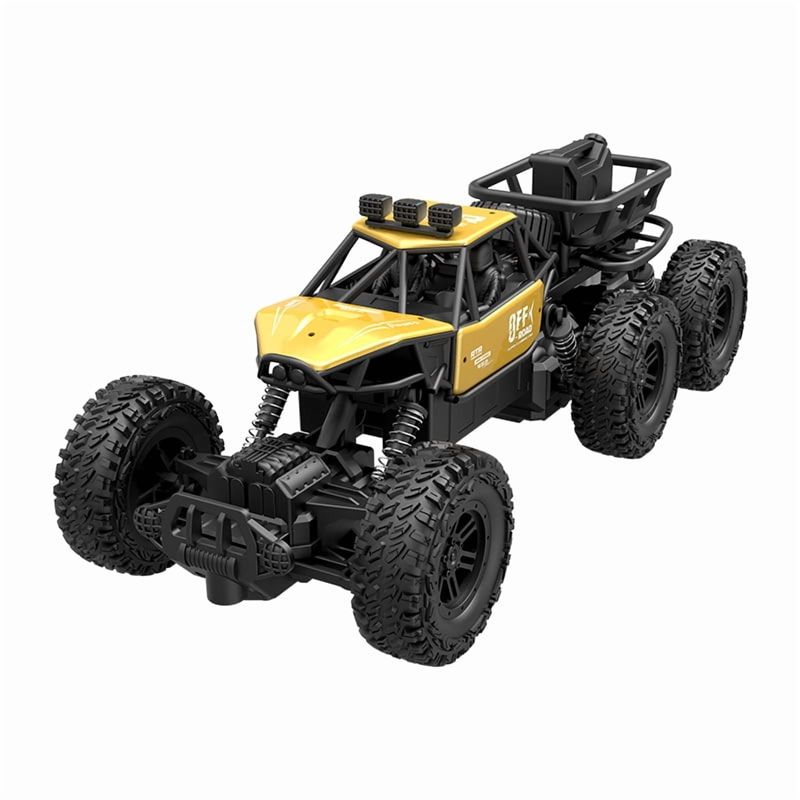 Alloy Rock-Climbing 6-Wheel RC Car - 1:12 Scale 2.4GHz 4WD Off-Road Truck with Dual Magnetic Motors, Independent Suspension   Non-Slip Tires(Gold)
