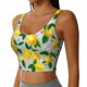 thumbnail image 2 of Fotbe Lemon Seamless Pattern Oil Painting Effect Sujetador Deportivo Largo sin Aros para Mujer con Almohadillas y Soporte Medio, Transpirable y Absorbente, Camiseta Tipo Chaleco o Tank Top-XX-Large, 2 of 8