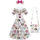 thumbnail image 1 of New Disney Mickey Mouse Daisy Baby Girl Cute Princess Dresses Kid Casual Dress Backless Toddler Cartoon Puff Sleeve Clothes 2-8T2T Gao Jinjia LED, 1 of 2